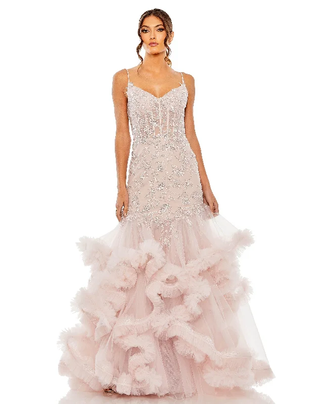 Weekend Deal Mac Duggal 20541 Long Formal Mermaid Prom Dress