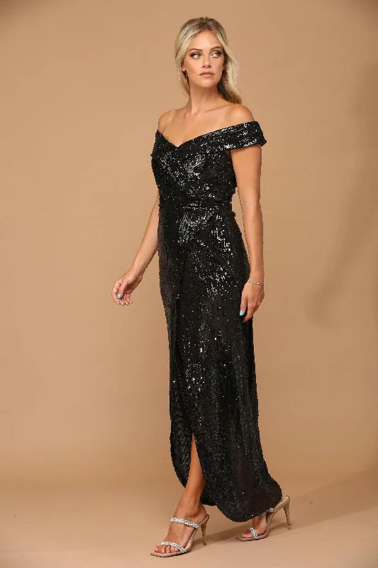 Flash Deals Long Off Shoulder Formal Evening Gown Sale