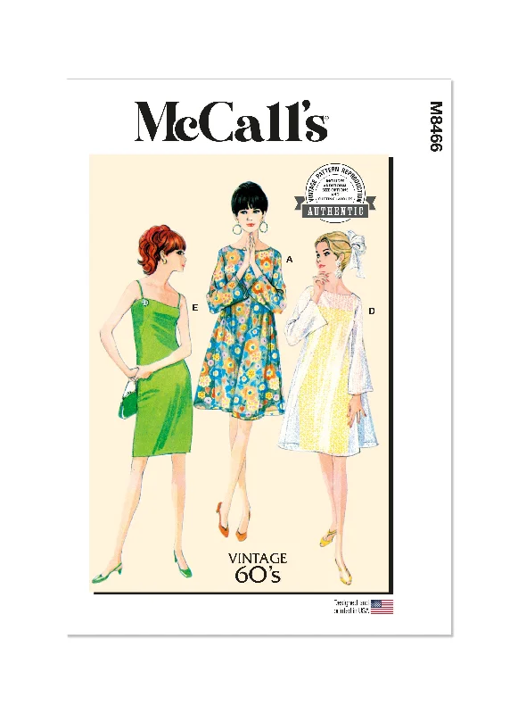 Act Now McCall's Sewing Pattern 8466 Slip Dress and Sheer Overdress