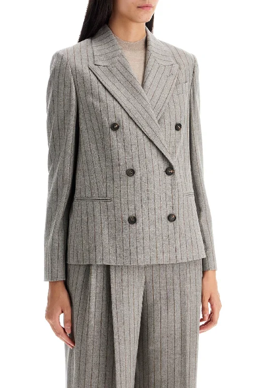 Amazing Deals Brunello Cucinelli Double-Breasted Mouliné P