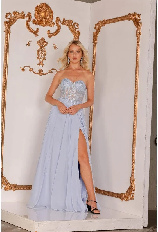 Referral Discount Terani Couture 2215P0026 Strapless Long Prom Dress