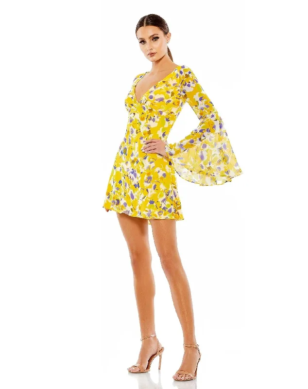 Today’s Special Mac Duggal 70207 Long Sleeve Floral Cocktail Dress