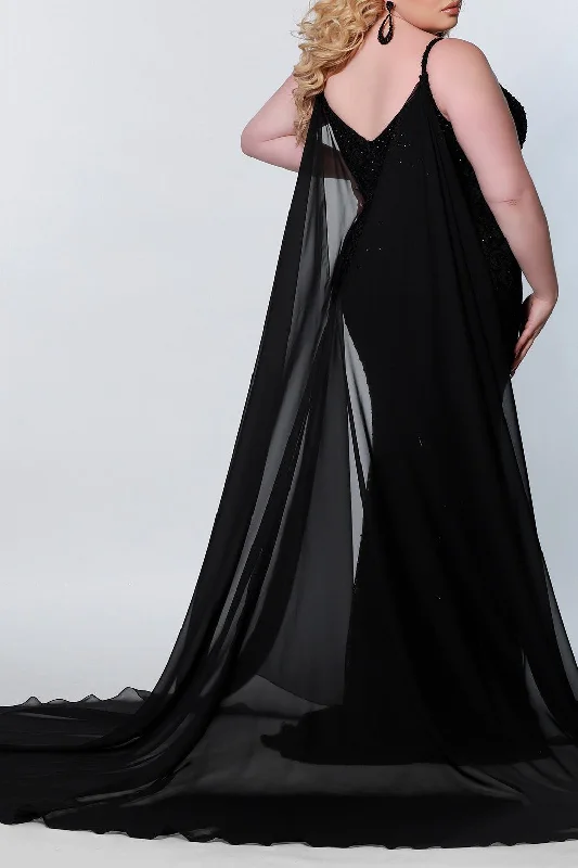 Super Sale Sydneys Closet JK1204 Long Chiffon Cape