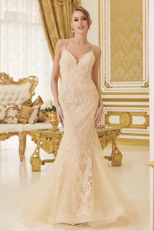 Weekend Special Nox Anabel C1108 Long Spaghetti Strap Mermaid Prom Gown