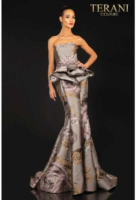 One-DAY Sale Terani Couture 2011E2097 Long Formal Printed Dress Sale