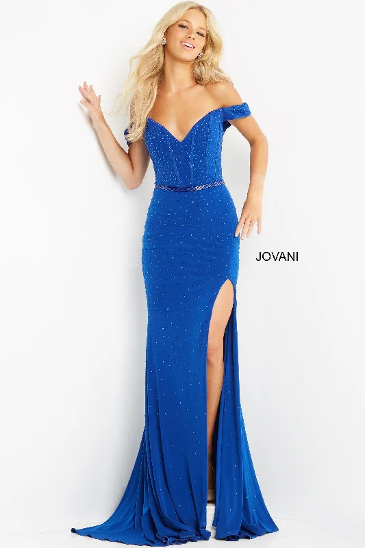 Blowout Deals Jovani 06280 Off Shoulder Mermaid Long Prom Dress