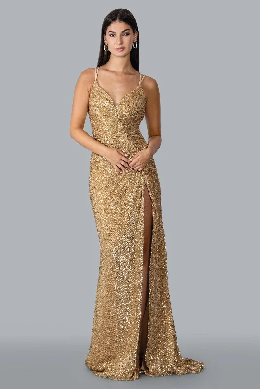 Deal Dash Stella Couture 23114 Long Sparkling Sexy Prom Dress