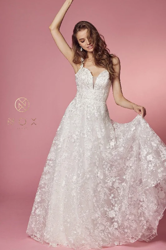Limited Quantity Sleeveless A-Line Long Wedding Gown
