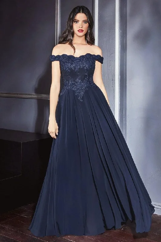 Don't Miss Long Off Shoulder Lace Black Wedding Dress