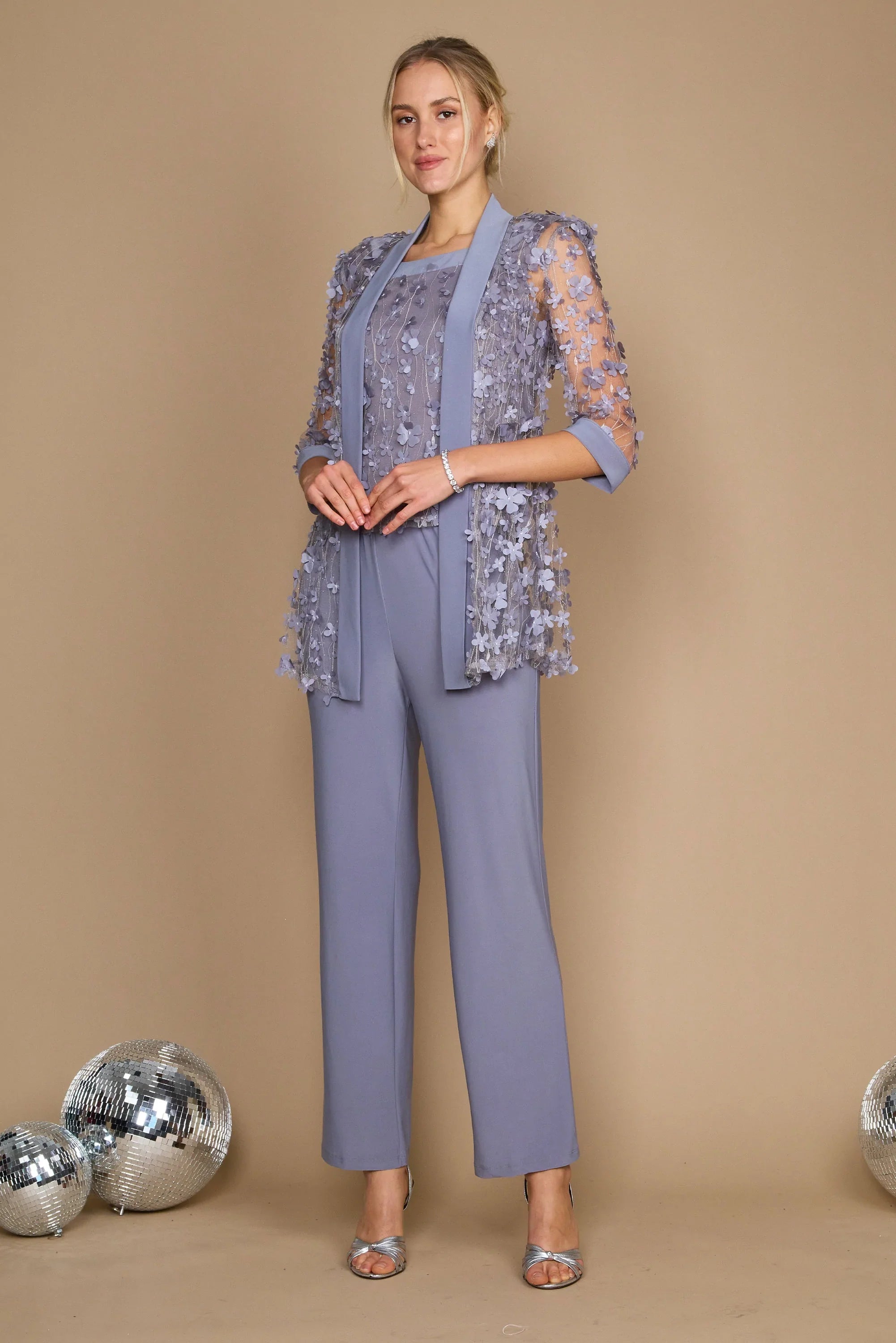 Special Promotion R&M Richards 9462P Long Petite Formal Pant Set Sale