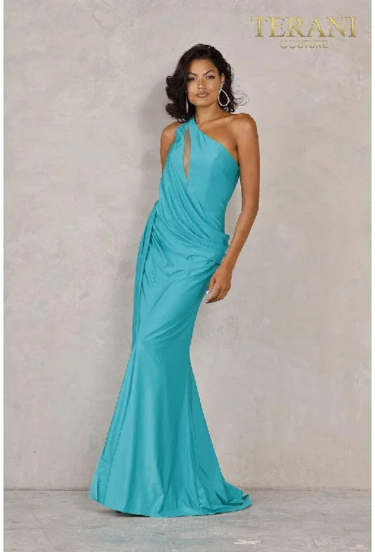 Weekend Flash Sale Terani Couture 2111P4031 One Shoulder Long Dress