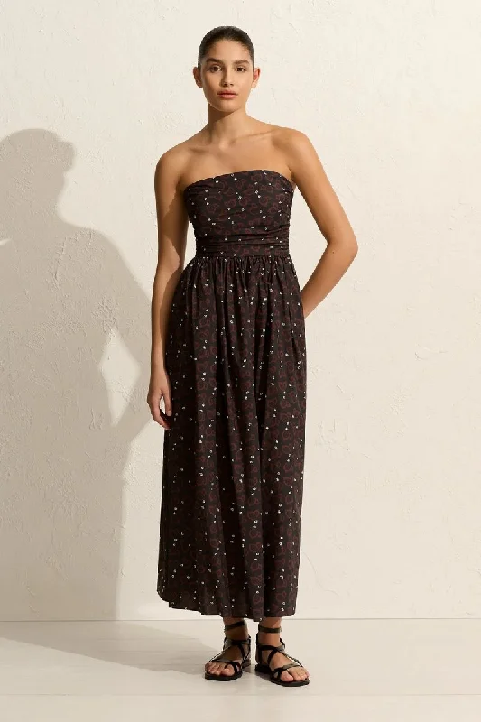 Overstock STRAPLESS LACE UP DRESS-CASABLANCA