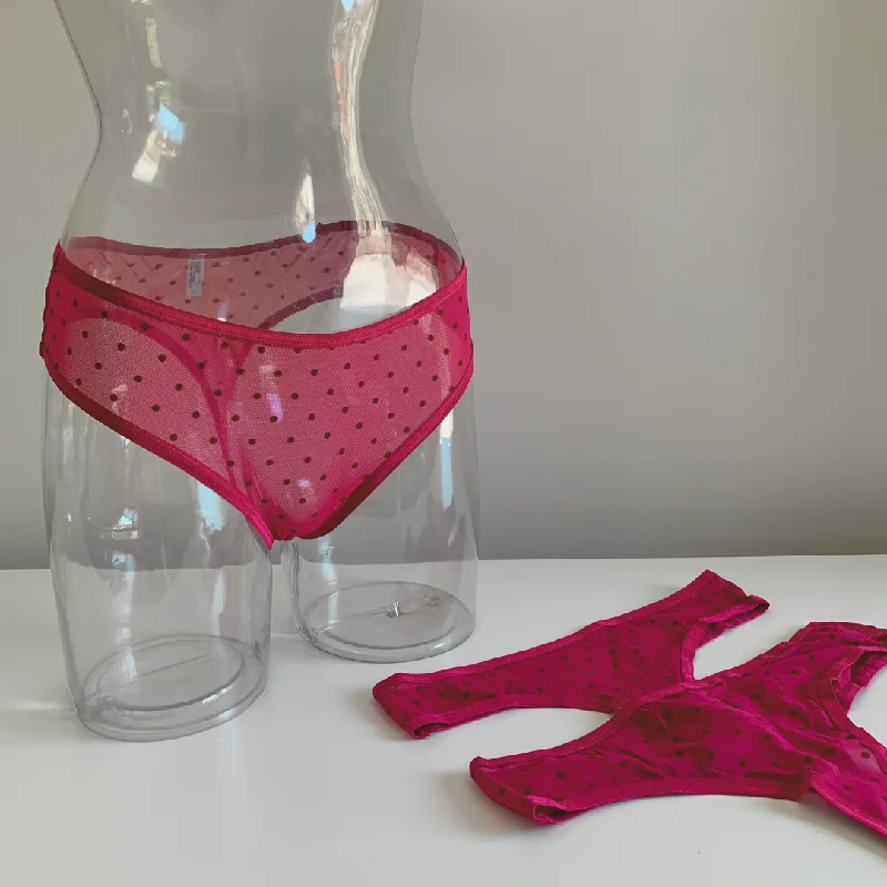 Price Rollback Fuchsia Polka Dot Panty
